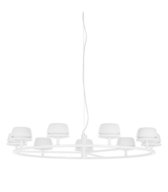 Miranda Multi Arm Pendant Ceiling Light White 3000K Warm White 9xLED-2