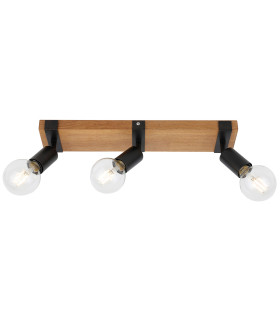 Molini Ceiling Spotlight Bar Black Wood 3xE27-1