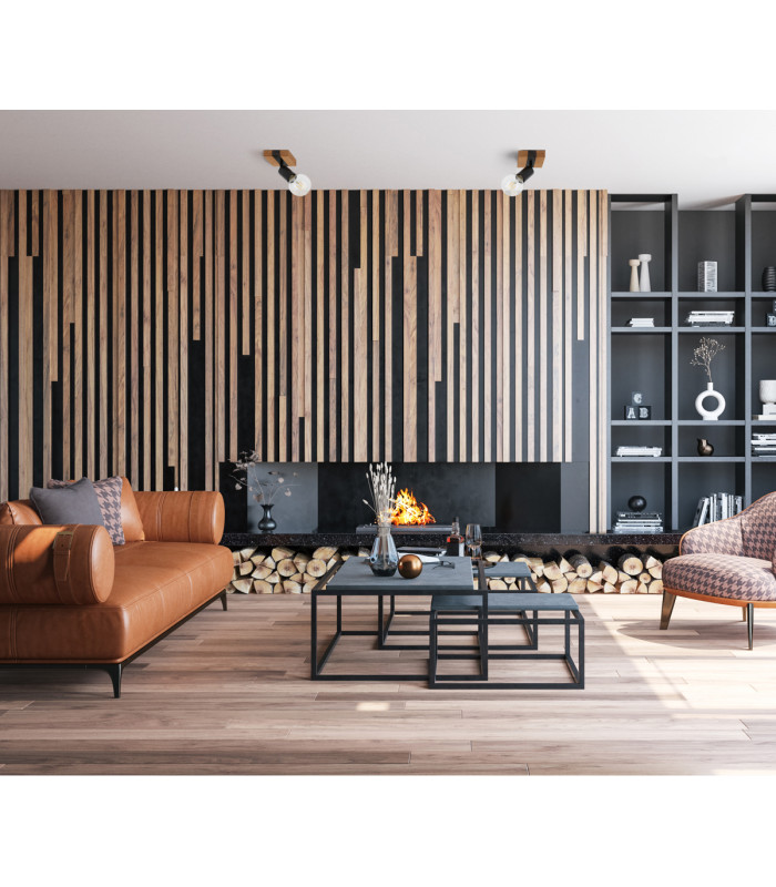 Molini Single Spotlight Black Wood-5
