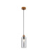 Naster Slim Pendant Ceiling Light Wooden Black-1