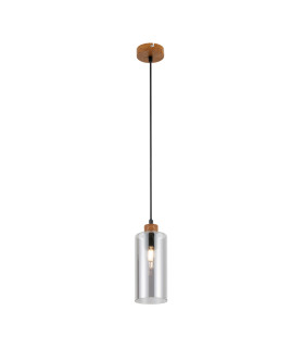 Naster Slim Pendant Ceiling Light Wooden Black-1