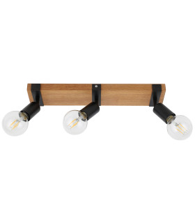 Molini Ceiling Spotlight Bar Black Wood 3xE27-4