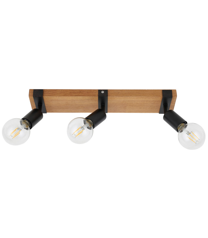 Molini Ceiling Spotlight Bar Black Wood 3xE27-4