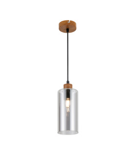 Naster Slim Pendant Ceiling Light Wooden Black-2