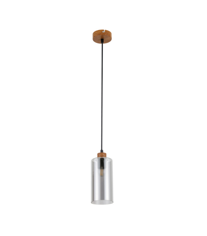 Naster Slim Pendant Ceiling Light Wooden Black-3