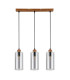 Naster Bar Pendant Ceiling Light Wooden Black 3xE27-2
