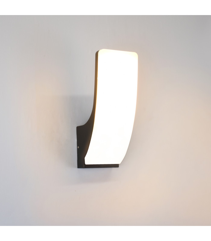 Natan Outdoor Flush Wall Lamp Black 3000K Warm White IP54-3