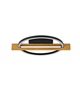 Natano LED Semi Flush Ceiling Light Black 3000K Warm White-2