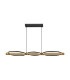 Natano Bar Pendant Ceiling Light Black 3000K Warm White 3xLED-1