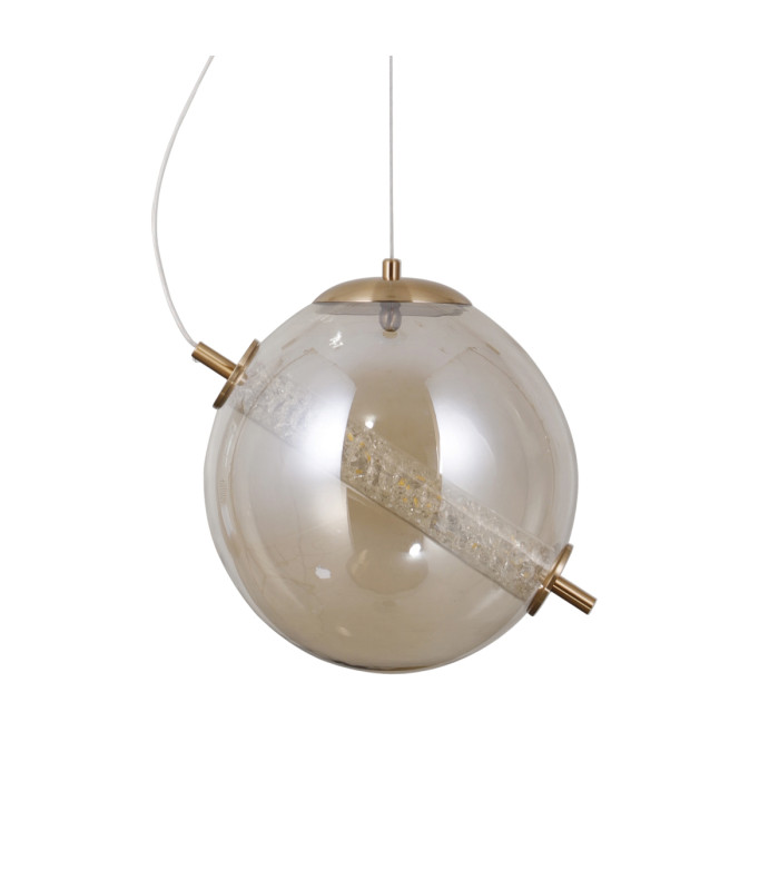 Nola Globe Pendant Ceiling Light Gold 3000K Warm White-3