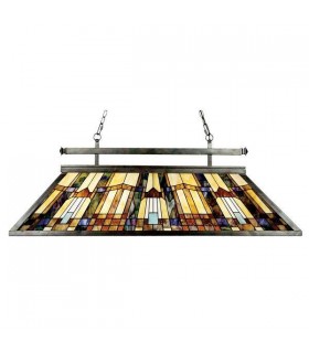 3 Light Tiffany Ceiling Pendant Island Chandelier Light Bronze, E27 - 1