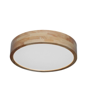 Norton Decorative Flush Ceiling Light White Wooden 3000/4000/6500K Remote Control Dimmable.-1