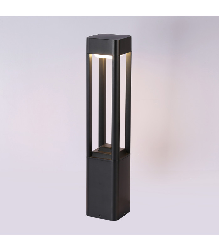 Nutri 60cm Outdoor Bollard Black 3000K Warm White IP54-3