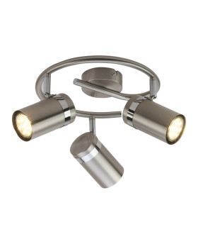Palmoni Ceiling Spotlight Clusters Satin Nickel Chrome 3xGU10-1