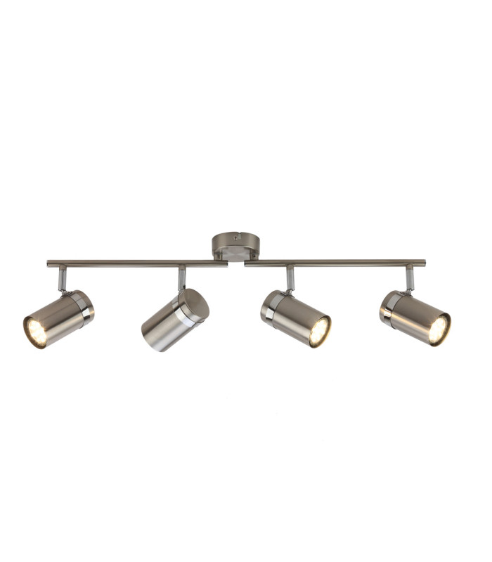 Palmoni Ceiling Spotlight Bar Satin Nickel Chrome 4xGU10-1