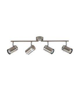 Palmoni Ceiling Spotlight Bar Satin Nickel Chrome 4xGU10-4