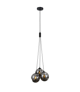 Perlos Cluster Pendant Ceiling Light Matt Black 3xG9-4