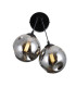 Perlos Globe Wall Lights Matt Black 2xG9-1
