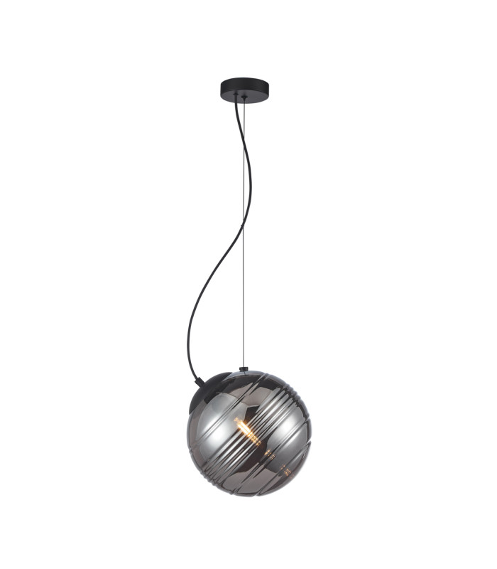 Perona Globe Pendant Ceiling Light Matt Black-1