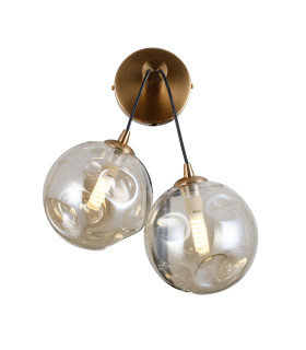 Perlos Globe Wall Lights Honey Brass 2xG9-1