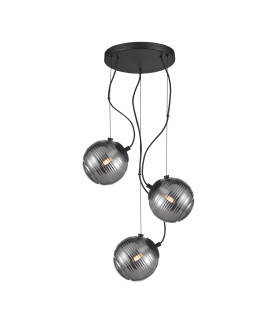 Perona Cluster Pendant Ceiling Light Matt Black 3xG9-1