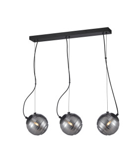 Perona Bar Pendant Ceiling Light Matt Black 3xG9-1