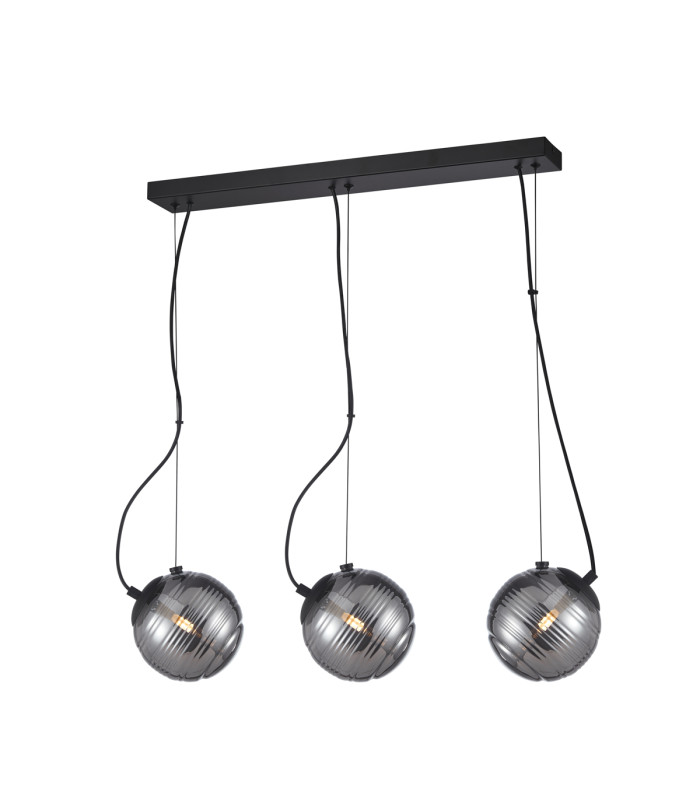 Perona Bar Pendant Ceiling Light Matt Black 3xG9-1