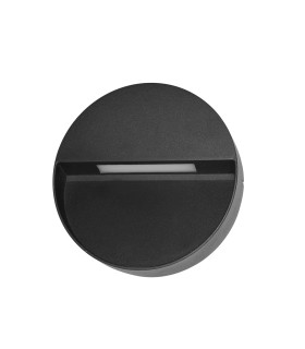 Piana Outdoor Flush Wall Lamp Black 4000K Neutral White IP54-1