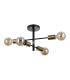 Piansi Multi Arm Semi Flush Ceiling Lamp Matt Black Honey Brass 4xE27-1