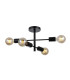 Piansi Multi Arm Semi Flush Ceiling Lamp Matt Black 4xE27-2