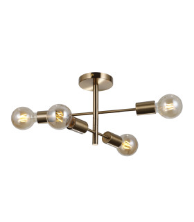 Piansi Multi Arm Semi Flush Ceiling Lamp Honey Brass 4xE27-2