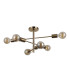 Piansi Multi Arm Semi Flush Ceiling Lamp Honey Brass 6xE27-1