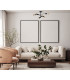 Piansi Multi Arm Semi Flush Ceiling Lamp Matt Black 6xE27-5