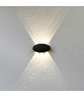 Pontas Outdoor Up Down Wall Lamp Black 3000K Warm White IP54-1