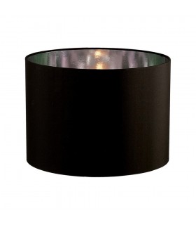 Round Shade Large Black, Chrome 410mm x 300mm - 1