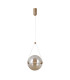Rastia 25cm Globe Pendant Ceiling Light Gold Amber Shade 3000K Warm White-1