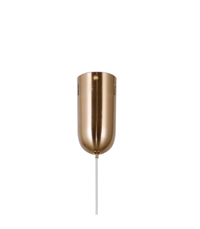 Rastia 25cm Globe Pendant Ceiling Light Gold Amber Shade 3000K Warm White-3