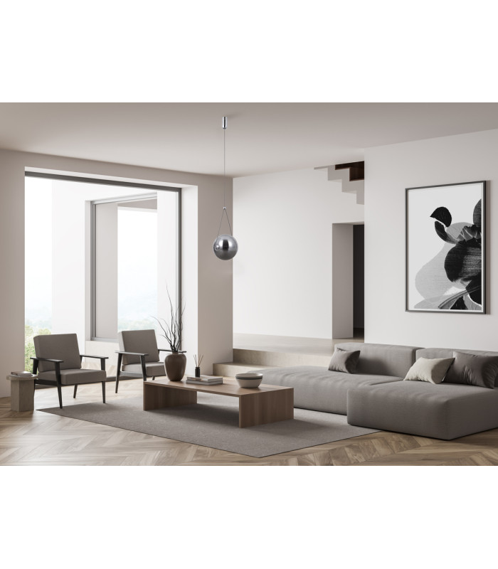 Rastia 25cm Globe Pendant Ceiling Light Chromic 3000K Warm White-5