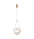 Rastia 25cm Globe Pendant Ceiling Light Gold Opal Shade 3000K Warm White-2