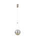 Rastia 20cm Globe Pendant Ceiling Light Gold Amber Shade 3000K Warm White-1