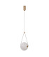 Rastia 20cm Globe Pendant Ceiling Light Gold Opal Shade 3000K Warm White-1