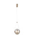 Rastia 20cm Globe Pendant Ceiling Light Gold Amber Shade 3000K Warm White-2