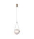 Rastia 20cm Globe Pendant Ceiling Light Gold Opal Shade 3000K Warm White-2