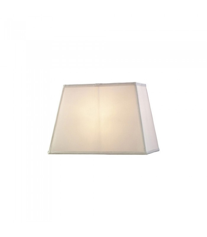 Rectangular Plain Fabric Shade, 270, 360x 240mm, White - 1