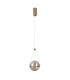 Rastia 15cm Globe Pendant Ceiling Light Gold Amber Shade 3000K Warm White-1