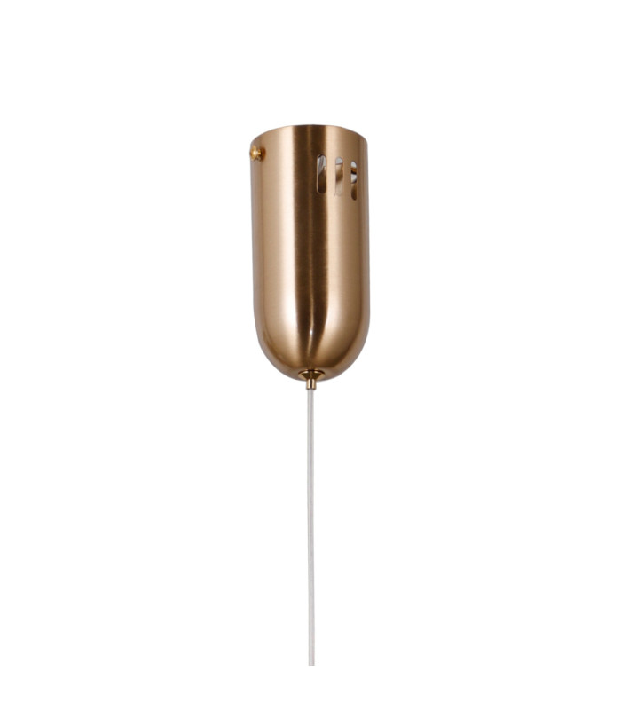 Rastia 15cm Globe Pendant Ceiling Light Gold Amber Shade 3000K Warm White-3