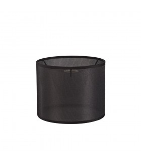 Round Shade Small Sheer Weave Fabric Black 200 x 160mm - 1