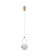 Rastia 15cm Globe Pendant Ceiling Light Gold Opal Shade 3000K Warm White-1
