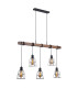 Reda Bar Pendant Ceiling Light Matt Black 5xE27-1