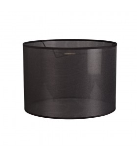Round Shade Medium Sheer Weave Fabric Black 300mm x 220mm - 1